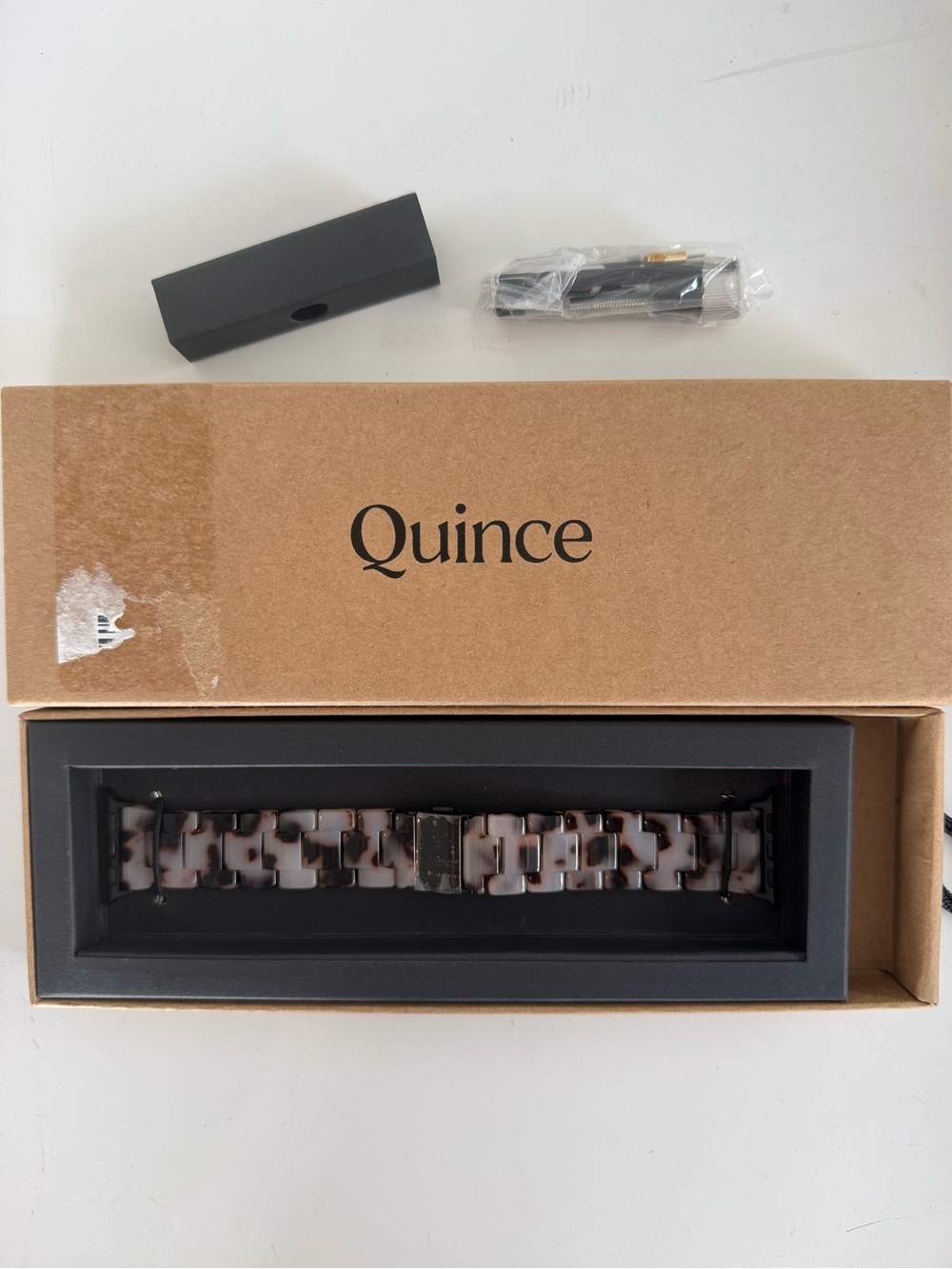 Quince Acetate Apple Watch Band Grey Tortoise 38mm - 42mm NEW in Box